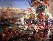 Arrival of Marshal Randon in Algiers in 1857. Ernest Francis Vacherot